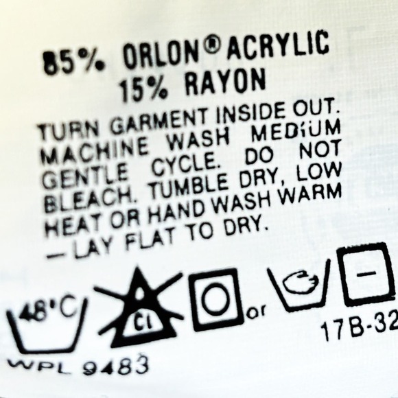 Robert Bruce Sweater Mens Large L Cream Pullover Orlon Long Sleeve V-Neck USA - Picture 7 of 8